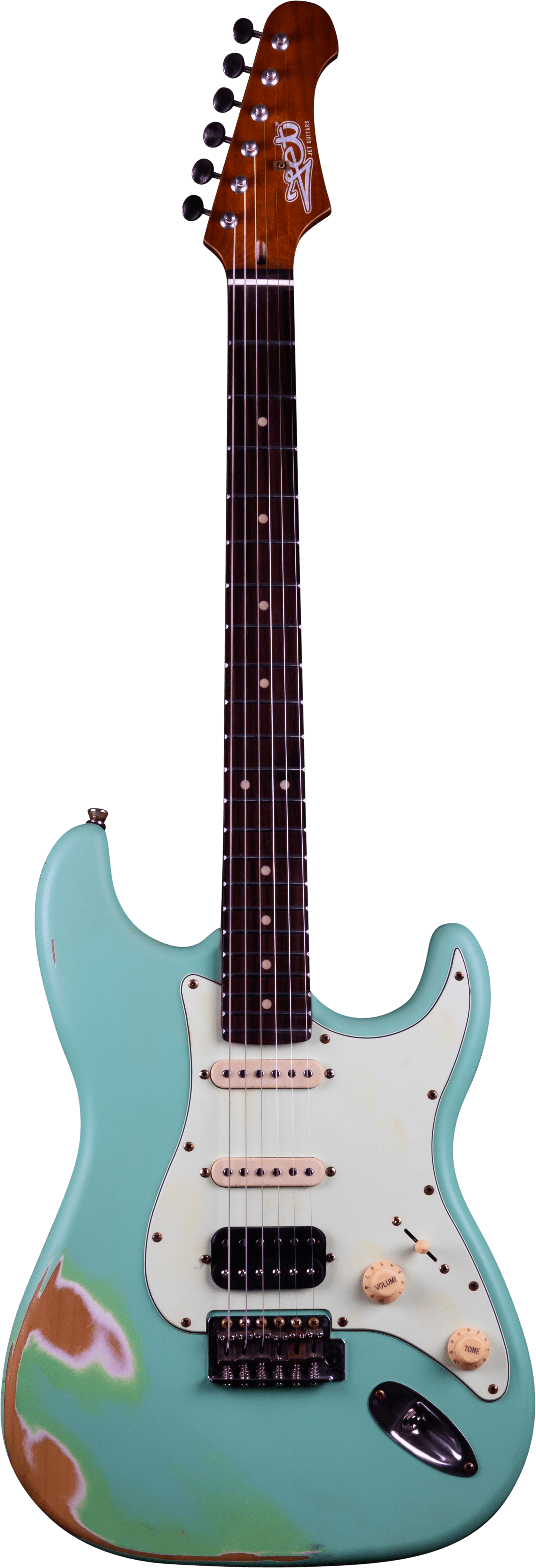Jet Guitars JS-400 See F Green Distressed
