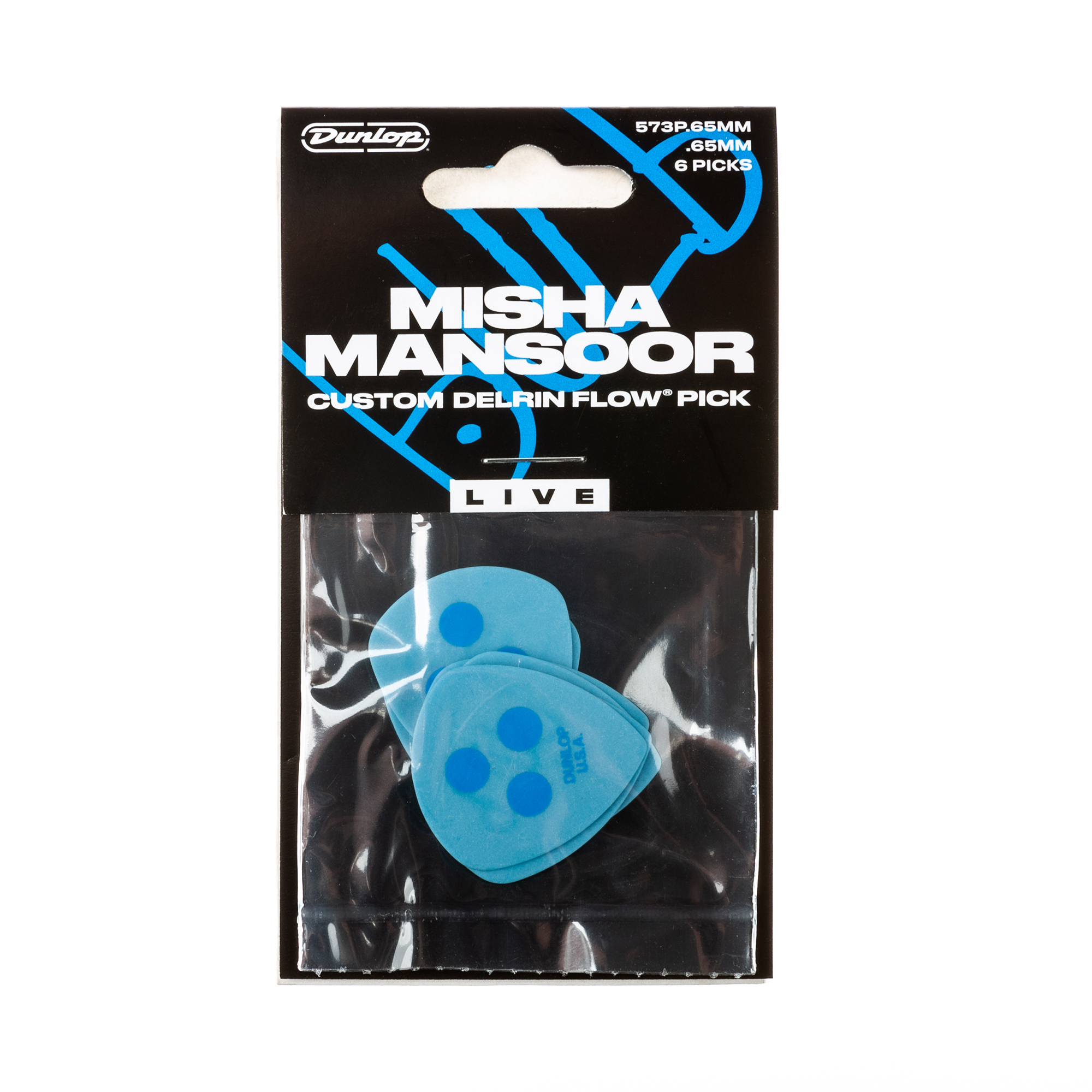 Dunlop Misha Mansoor Flow Delrin 0.65 mm. 6-Pack