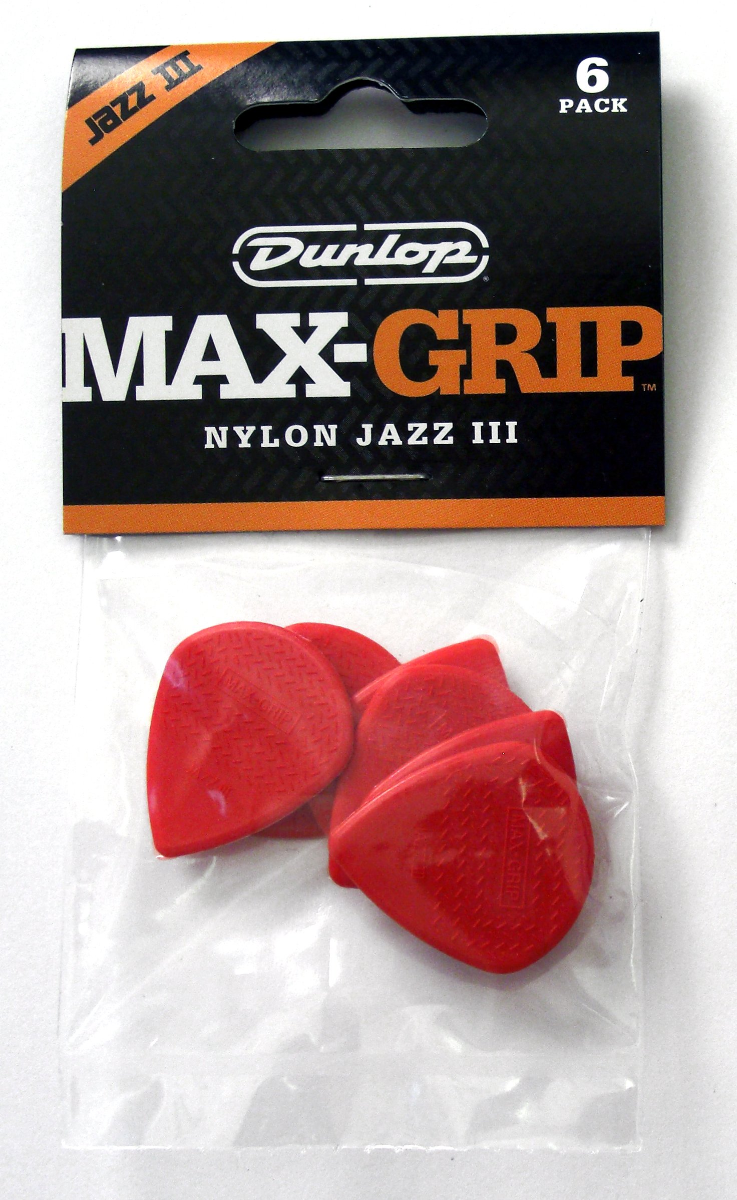 Dunlop Nylon MaxGrip JAZZ Red. 6-Pack