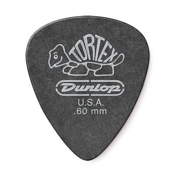 Dunlop Tortex Pitch Black Standard 0.60 mm. 12-Pack