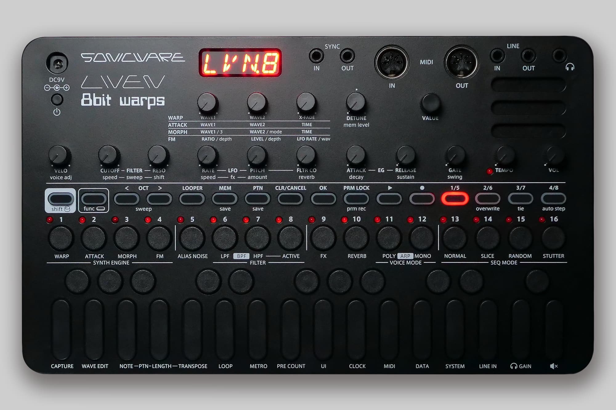 Sonicware LIVEN 8bit warps - Black Edition
