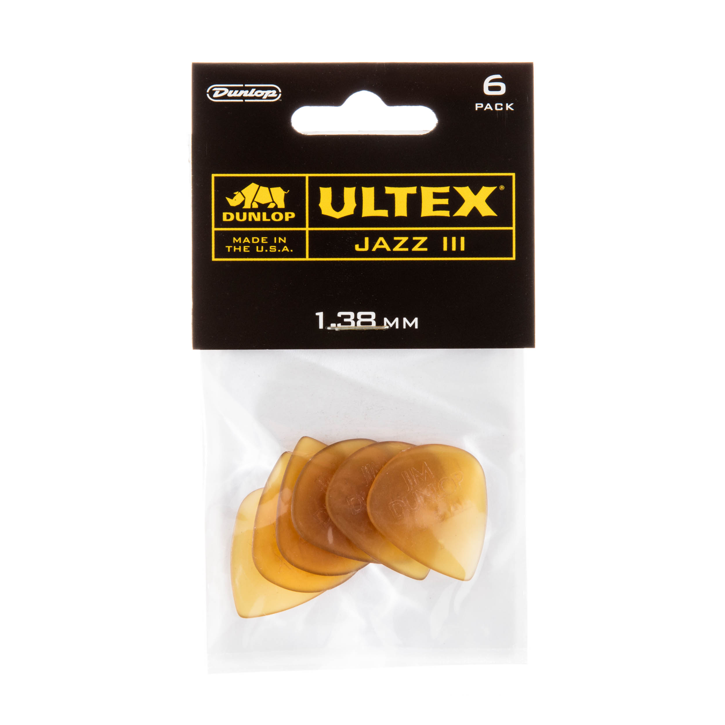 Dunlop Ultex Jazz III 1.38 mm. 6-Pack
