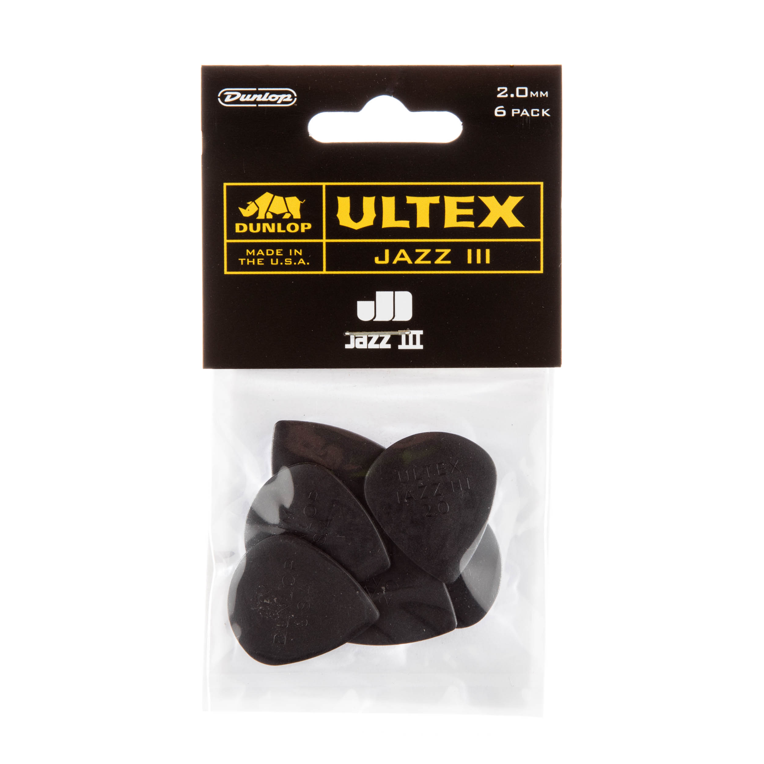 Dunlop Ultex Jazz III 2.0 mm. 6-Pack