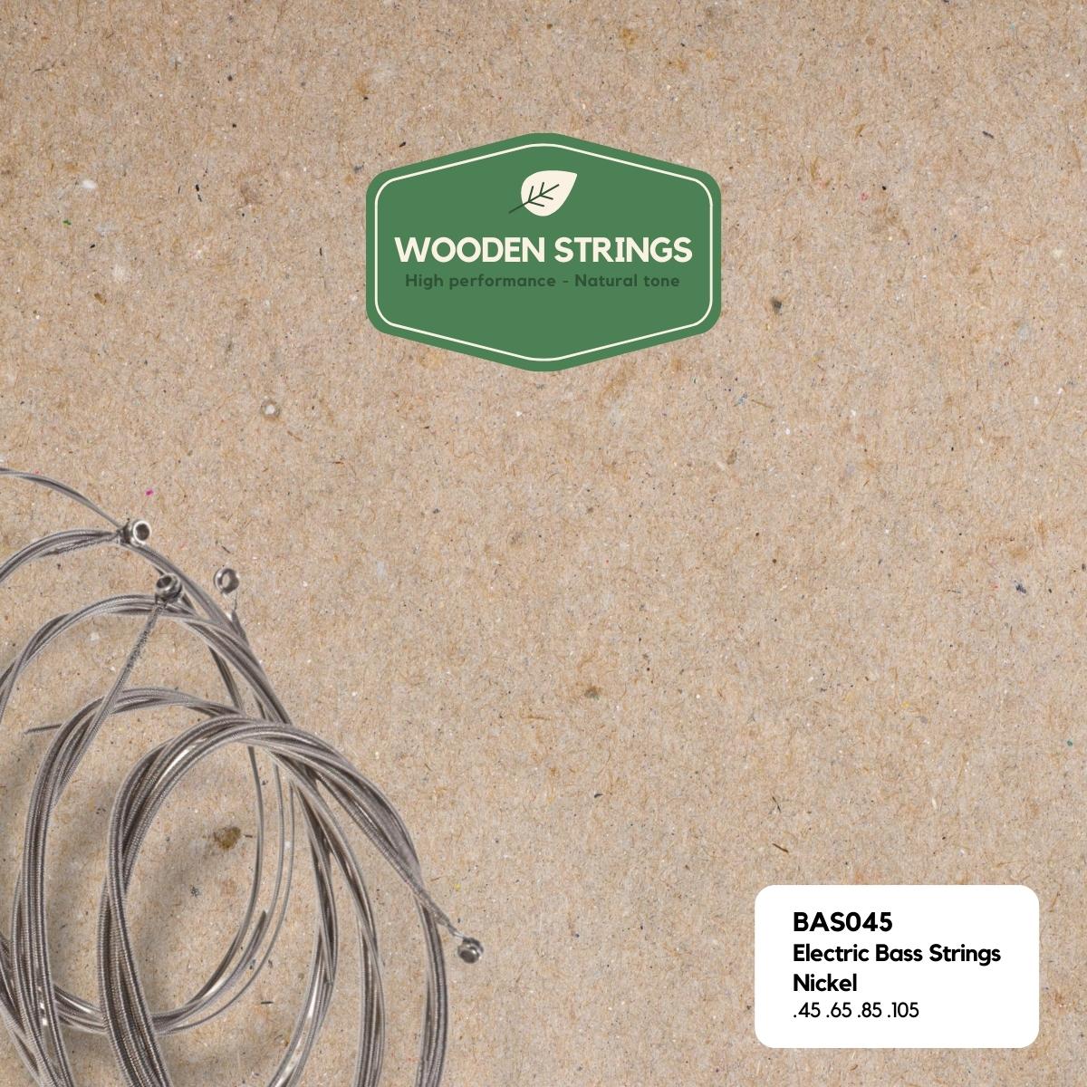 Wooden strings BAS045 Elbassträngar, 045-105