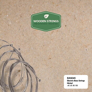 Wooden strings BAS045 Elbassträngar, 045-105