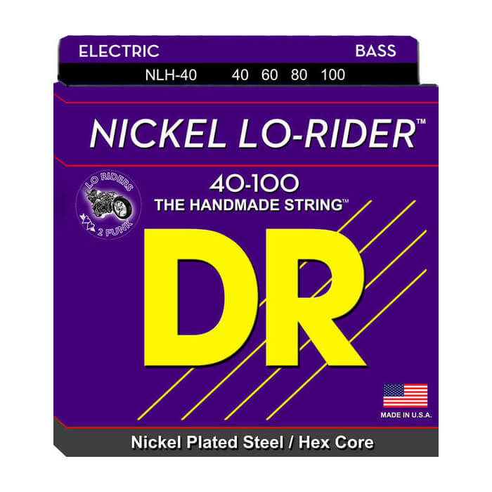 DR Strings NLH-40 Nickel Lo-Rider bassträngar, 040-100