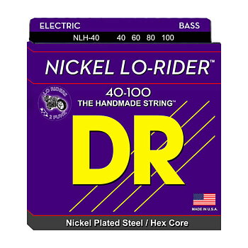 DR Strings NLH-40 Nickel Lo-Rider bassträngar, 040-100