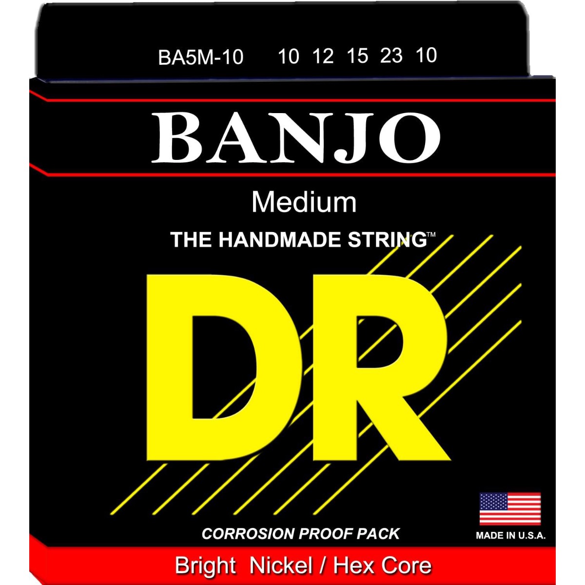 DR Strings BA5-10 strängar till 5-strängad banjo, medium