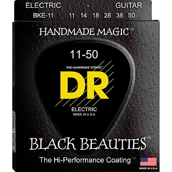 DR Strings BKE-11 Black Beauties black Elgitarrsträngar, 011-050