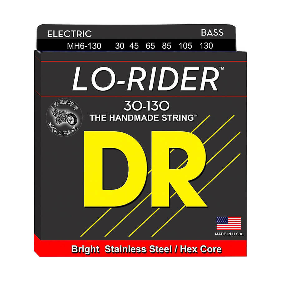 DR Strings MH6-130 Lo-Rider 6-strängad Elbassträngar, 030-130