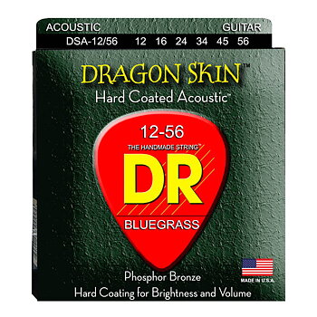 DR Strings DSA-12/56 Dragon Skin, western gitarrsträngar, 012-056