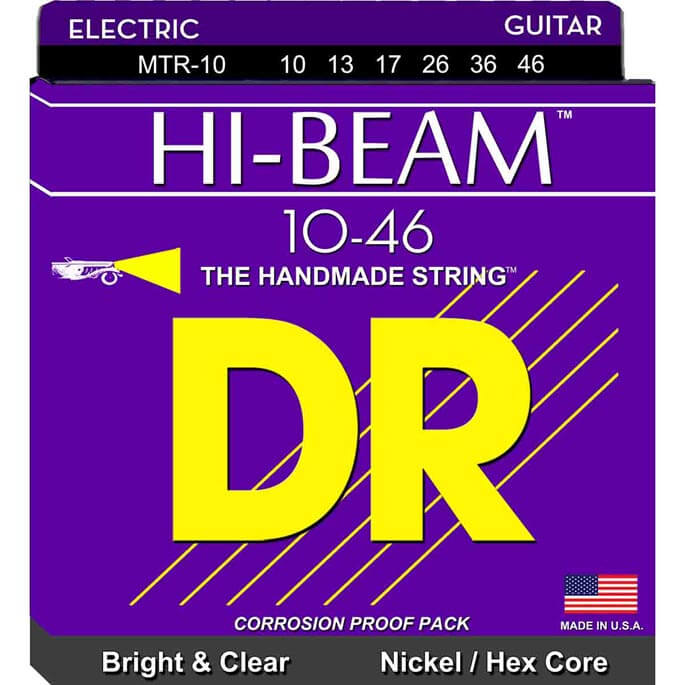 DR Strings MRT-10 Hi-Beam elgitarrsträngar, 010-046
