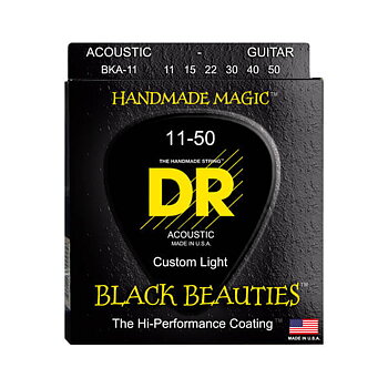 DR Strings BKA-11 Black Beauties westerngitarr strängar, 011-050