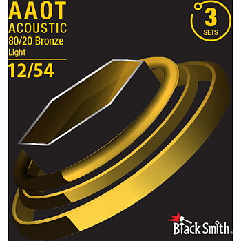 BlackSmith AABR-1254-3P western gitarrsträngar, 012-054, 3-pack