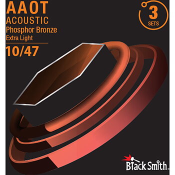 BlackSmith AAPB-1047-3P western gitarrsträngar, 010-047, 3-pack