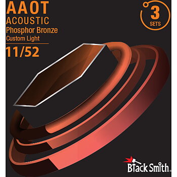 BlackSmith AAPB-1152-3P western gitarrsträngar, 011-052, 3-pack