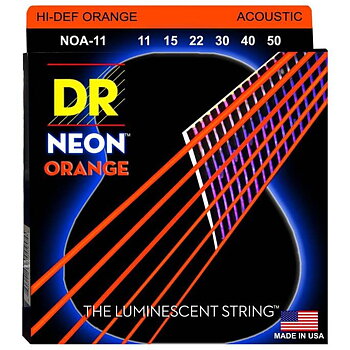 DR Strings NOA11 Neon Orange western gitarrsträngar, 011-050