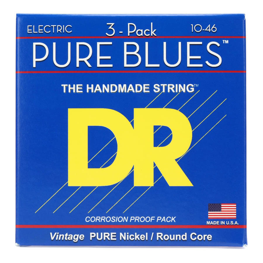 DR Strings PHR-10-3PK Pure blues Elgitarrsträngar, 010-046, 3-pack
