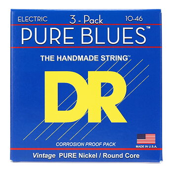 DR Strings PHR-10-3PK Pure blues Elgitarrsträngar, 010-046, 3-pack