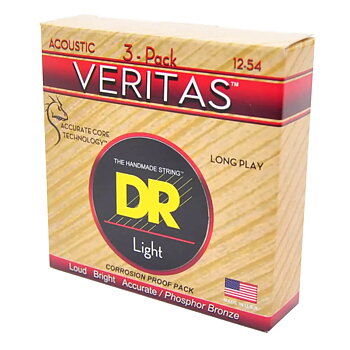DR Strings VTA12-3PK western-guitar-strenge, 012-054, 3-pack