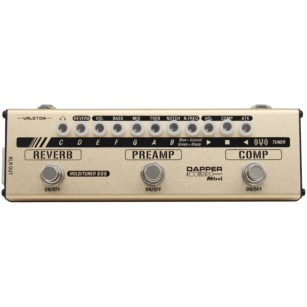 Valeton MES-4 Dapper Acoustic Mini gitarr multieffekt för akustisk gitarr