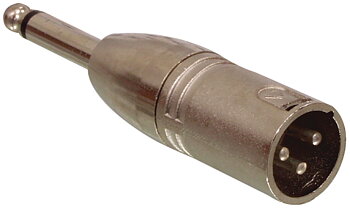 Adapter 6.3 mm Tele mono hane till XLR hane