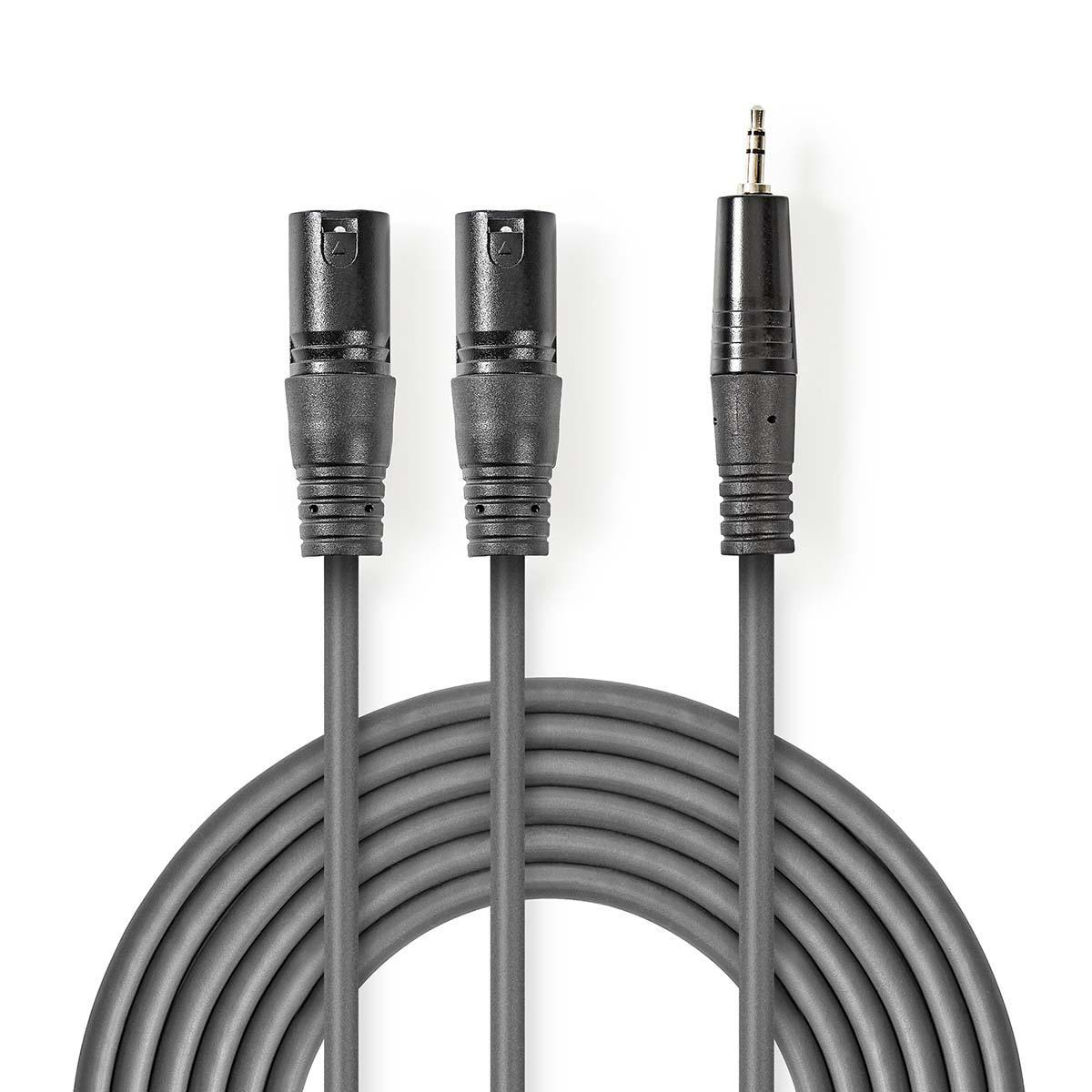 3.5 mm hane - 2x XLR hane 1.5 m