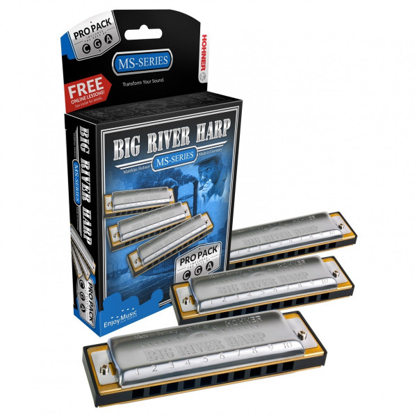 HOHNER Big River Harp ProPack (C-, G-, A-major) - 3