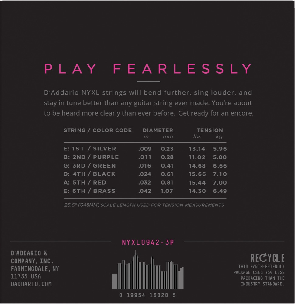 D'Addario NYXL0942-3P - 3