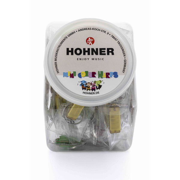 HOHNER Color Mini Harp in Candy-box 6 pieces each color (total 48 pieces)