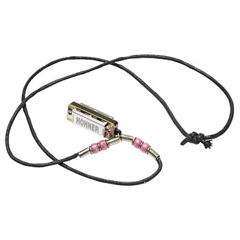 HOHNER Mini Harmonica Necklace Pink