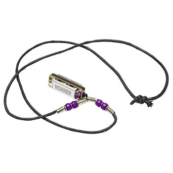 HOHNER Mini Harmonica Necklace Purple