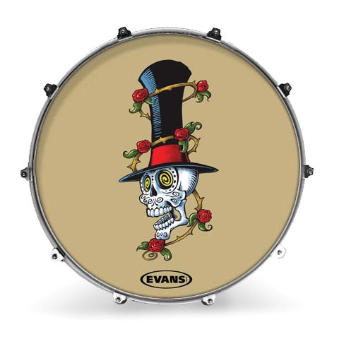 Evans 22" Ink22amskull
