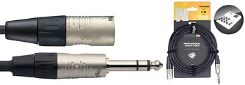 Stagg NAC6PSXMR TRS to XLR, 6m