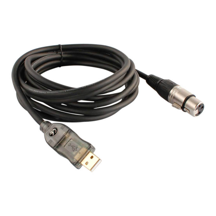 Record USX-38 XLR till Tele, 3 meter. Inbyggt ljudkort