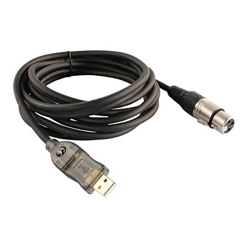 Record USX-38 XLR till Tele, 3 meter. Inbyggt ljudkort
