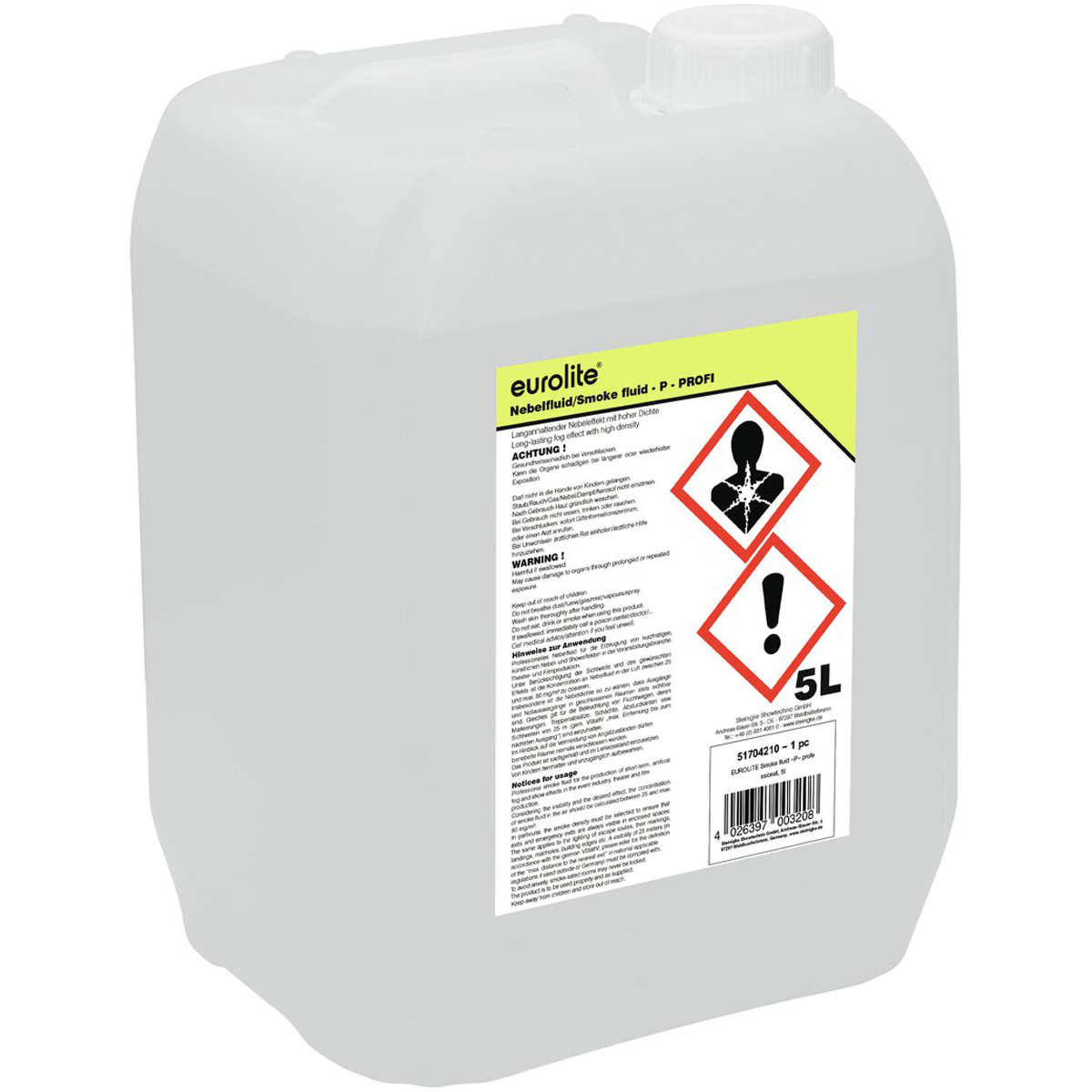 Eurolite -P-&nbsp;Vätska&nbsp;till&nbsp;rökmaskin,&nbsp;5&nbsp;liter