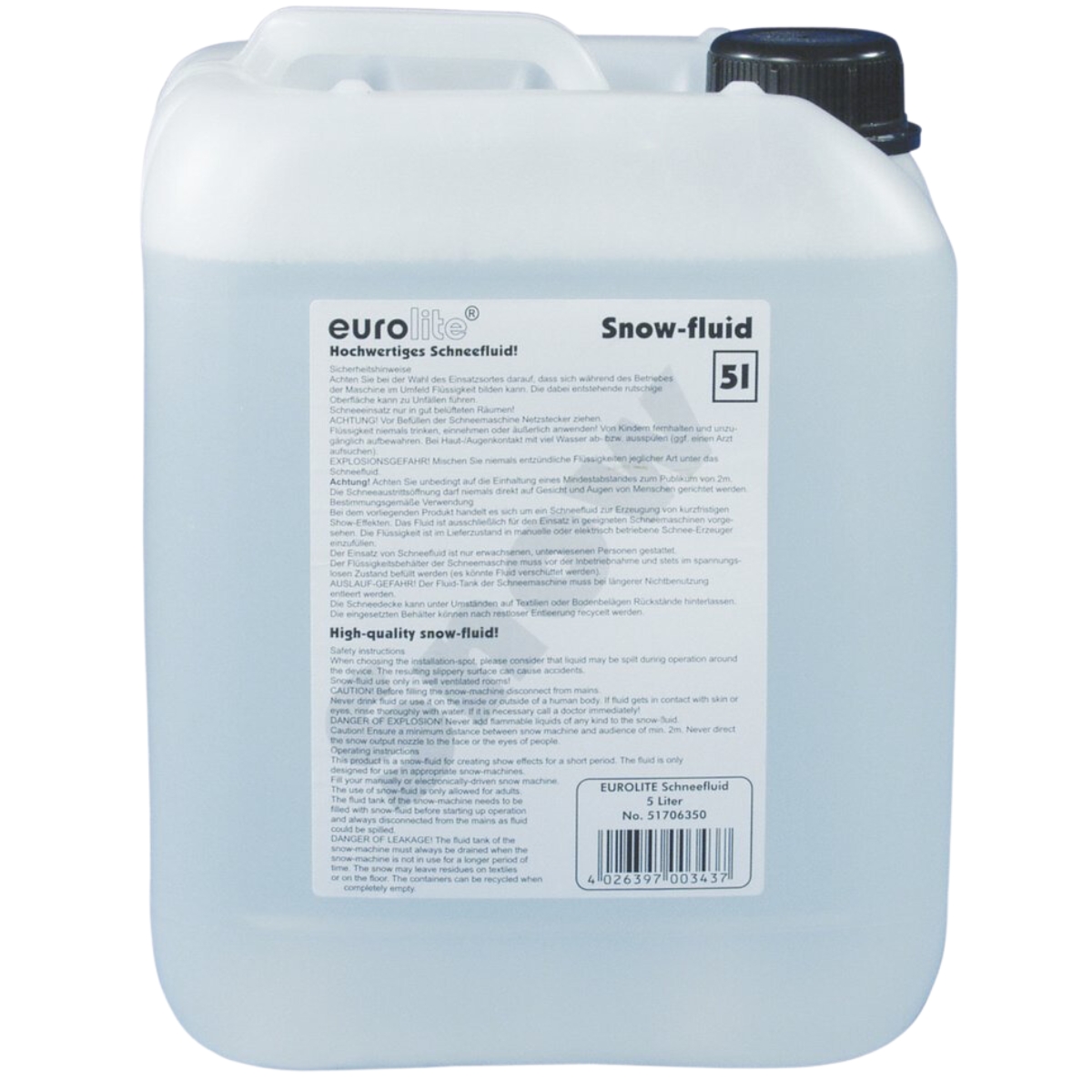 Eurolite Snow machine liquid, 5 liter