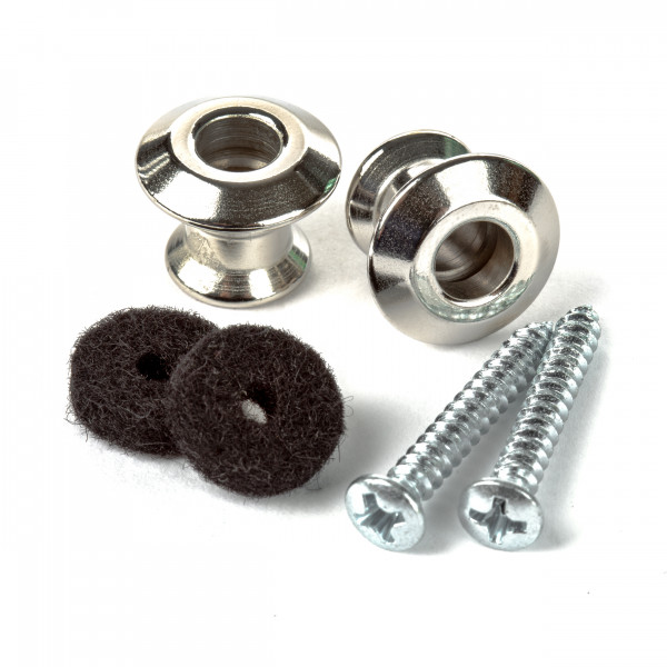 Dunlop 2PSLS031N Straplok Dual Design Button Set - Nickel - 2