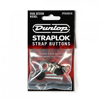 Dunlop 2PSLS031N Straplok Dual Design Button Set - Nickel