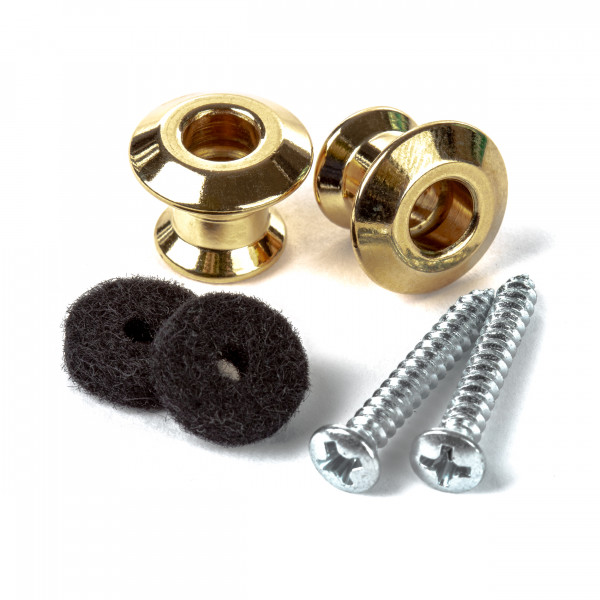 Dunlop 2PSLS034G Straplok Dual Design Button Set - Gold - 2