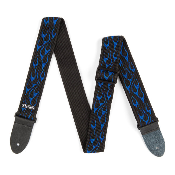Dunlop D3811BL Strap Flambe-Blue