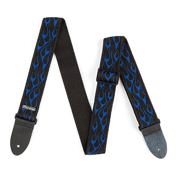 Dunlop D3811BL Strap Flambe-Blue