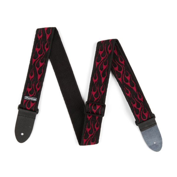 Dunlop D3811RD Strap Flambe-Red - 2