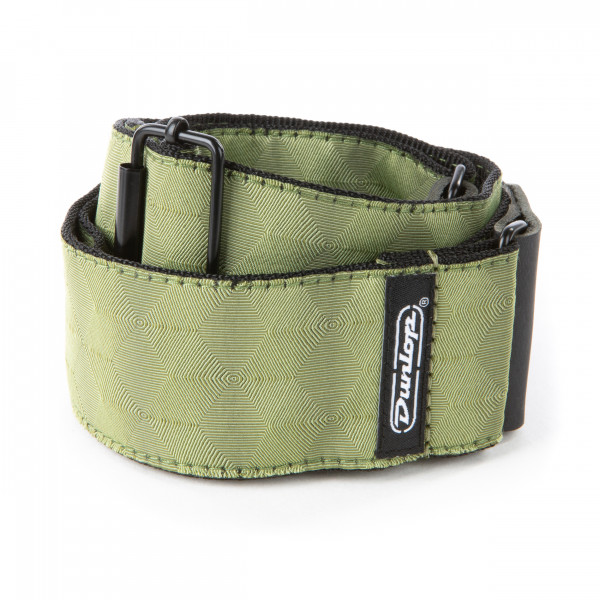 Dunlop D67-10 JACQUARD HEXAGON ECHO OLIVE STRAP - 2