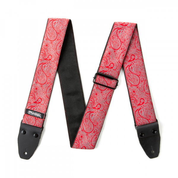 Dunlop D67-11 JACQUARD PAISLEY RED STRAP
