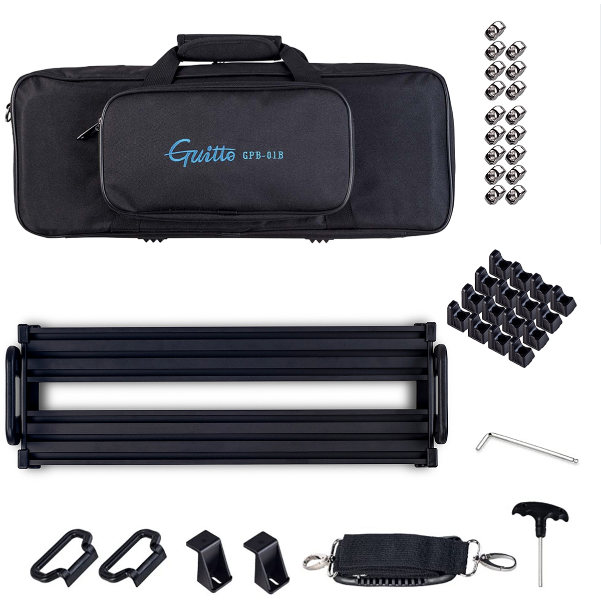 Guitto GPB-01 B Pedalbord med väska, liten