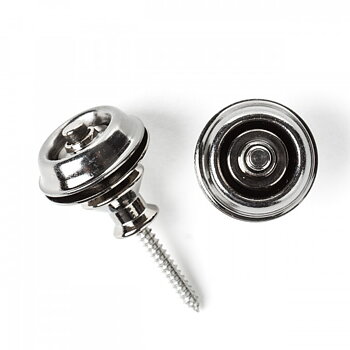 Dunlop Straplok Vintage Black Chrome Dual DSN Set