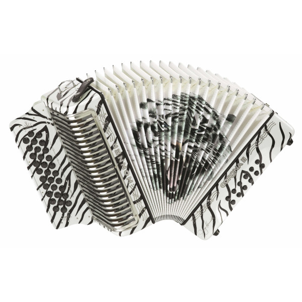HOHNER Corona II Los Tigres, FBbEb, white