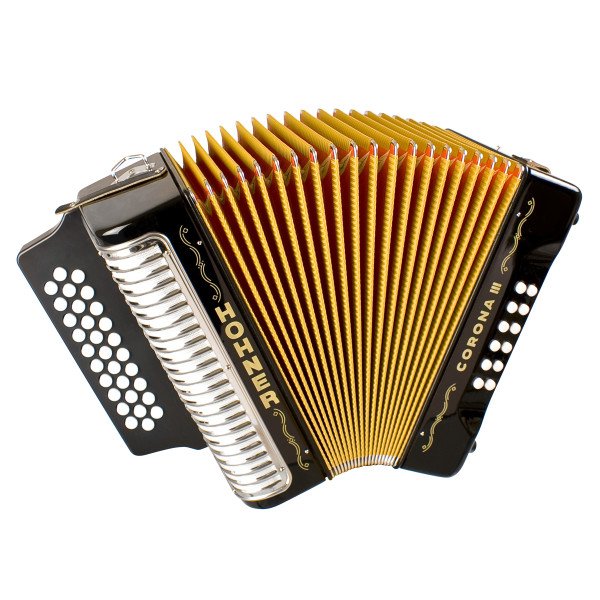 HOHNER Corona III BbEbAb, black-Columbia lacquered